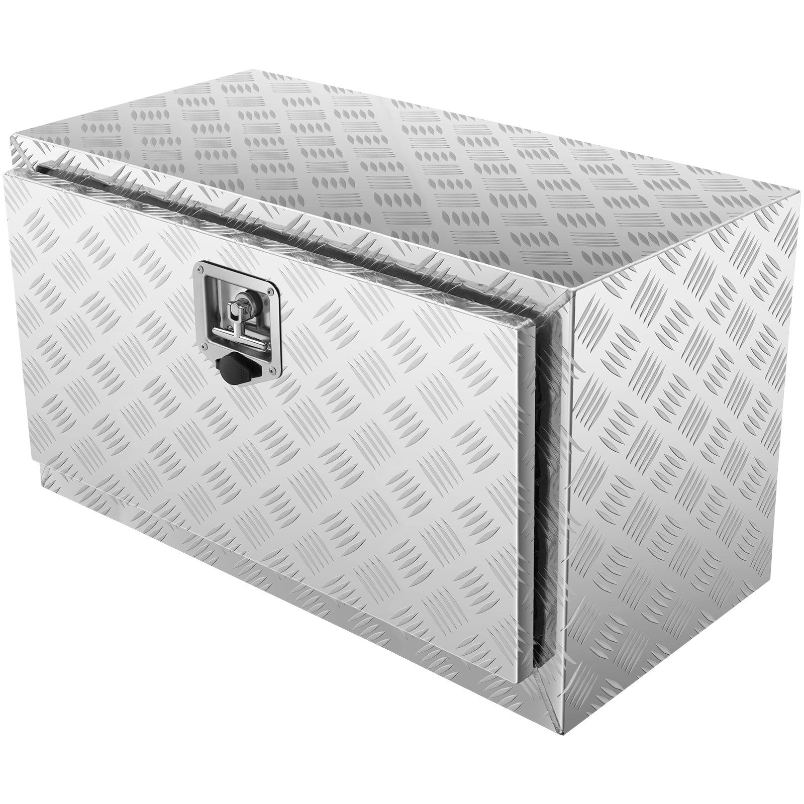 VEVOR Underbody Truck Box, 30"×14"×16" Pickup Storage Box, Heavy Duty Aluminum Diamond Plate Tool Box with Lock and Keys, Waterproof Trailer Storage B