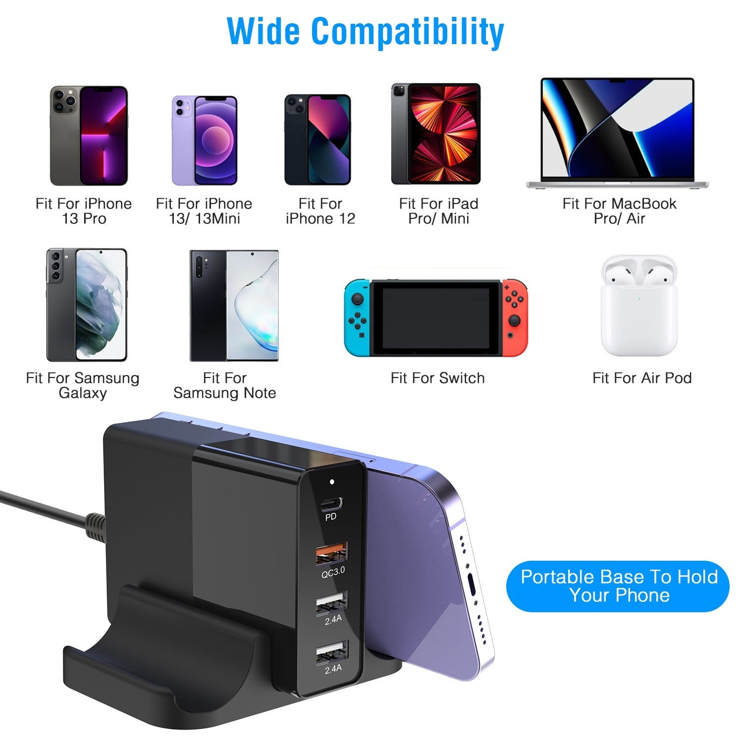 USB Fast Charger Fast Charging Station Type-C Wall Charger PD Adapter