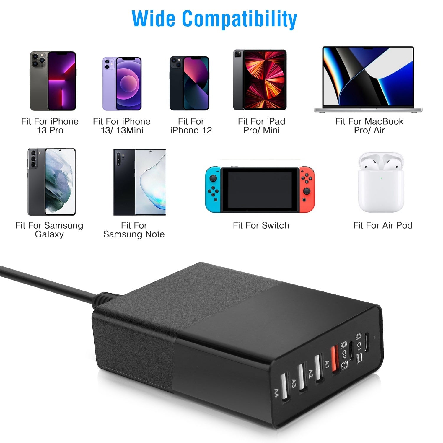 USB Fast Charger Fast Charging Station Type-C Wall Charger PD Adapter