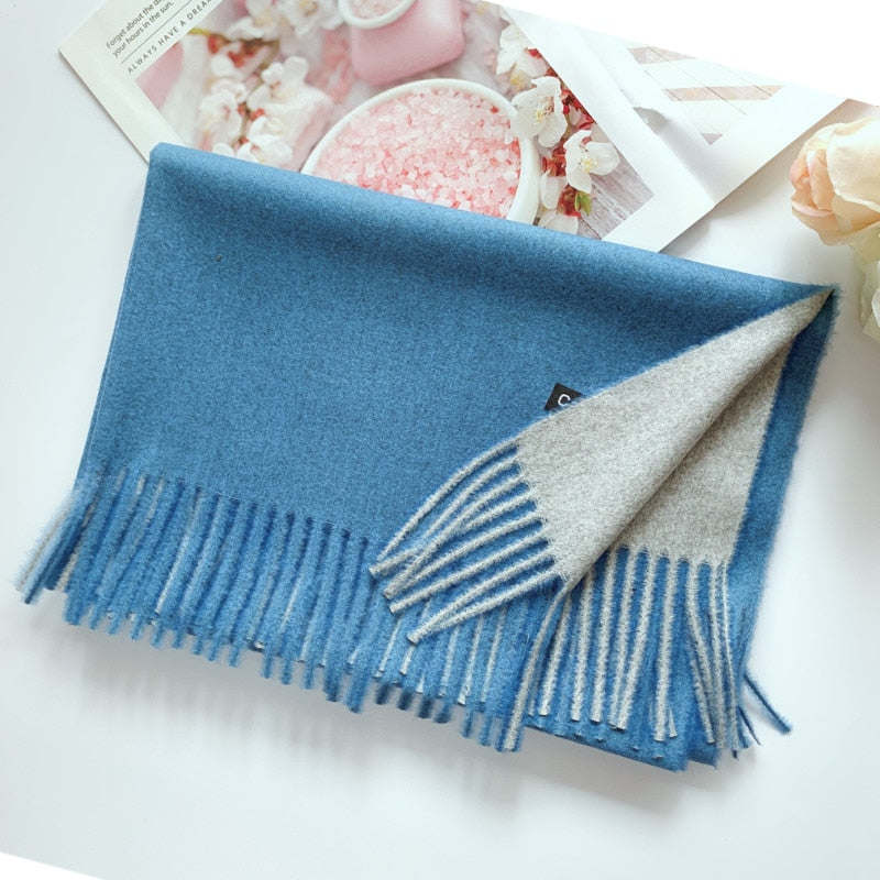 Cashmere Scarf Dot Pattern Long Tassels Women Thicken Wrap Shawl Lady muffler Wool Pashmina