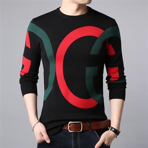 Knitted men's sweater thin spring sweater loose Korean base shirt