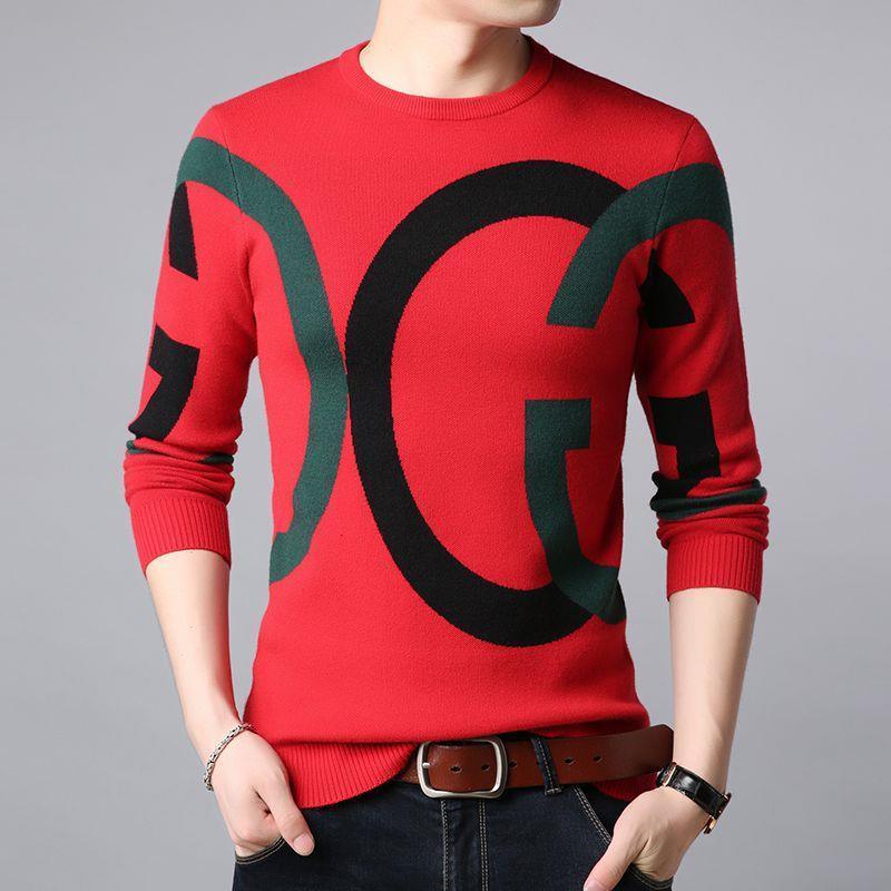 Knitted men's sweater thin spring sweater loose Korean base shirt