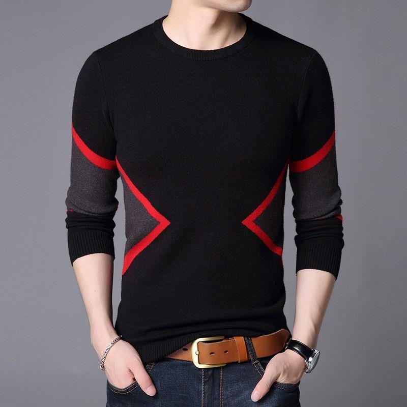 Knitted men's sweater thin spring sweater loose Korean base shirt