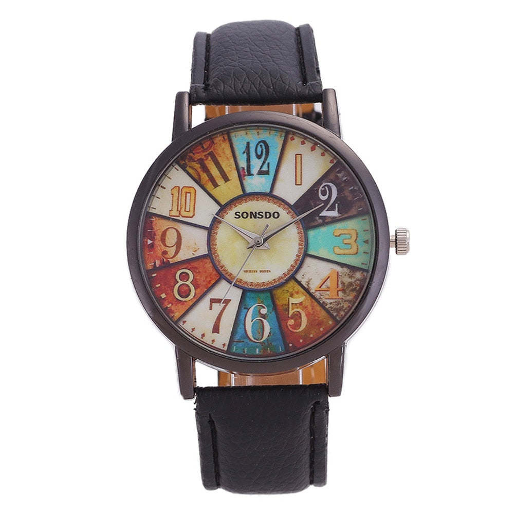 New Women Wrist Watch 2022 Women's Unisex Luxury Brand Retro Casual Faux Leather Analog Quartz Watch Clock Wristwatches Reloj Mujer