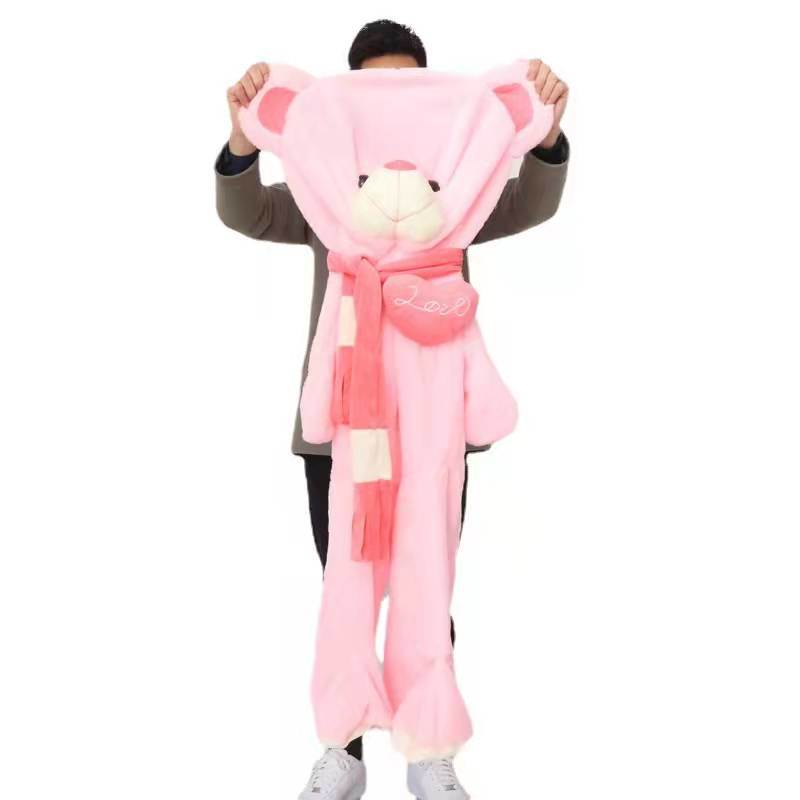 80-200cm Giant Teddy Skin Plush Toy Soft Big Animal Love Scarf Bear Empty Baby Cushion Pillow Kids Doll Children Girl Gifts