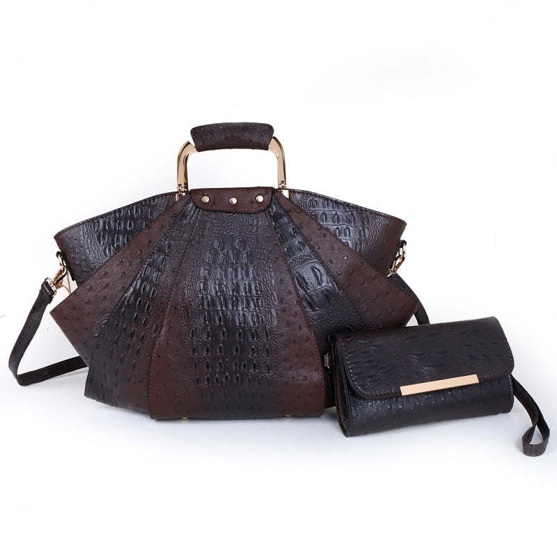 2PCS Fashion Female Bag Luxury Designer Handbag High Quality Leather Ladies Shoulder Bag Woman Large Capacity Handbags for Wome