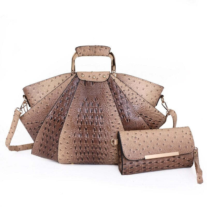 2PCS Fashion Female Bag Luxury Designer Handbag High Quality Leather Ladies Shoulder Bag Woman Large Capacity Handbags for Wome
