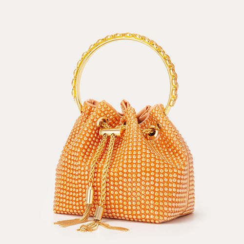 Women Ceramic Beads Tassel Crossbody Bags