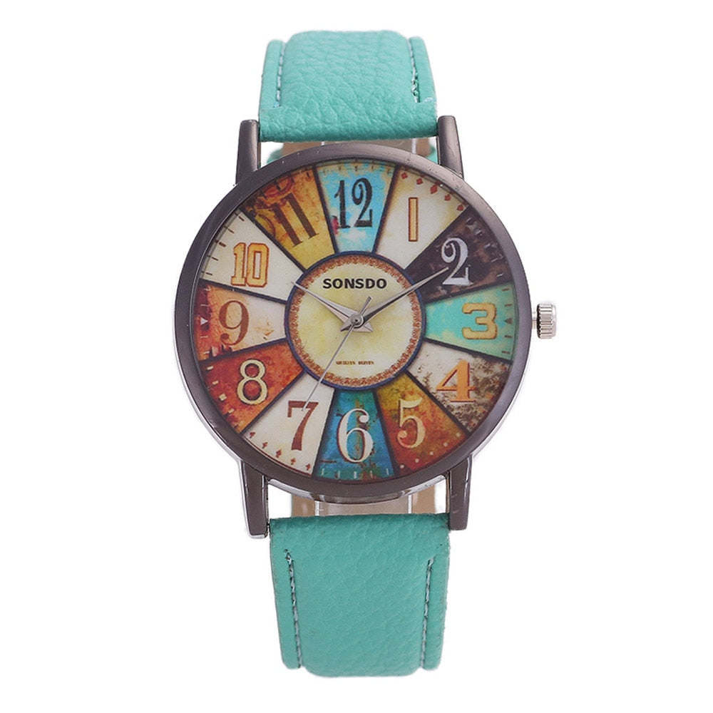 New Women Wrist Watch 2022 Women's Unisex Luxury Brand Retro Casual Faux Leather Analog Quartz Watch Clock Wristwatches Reloj Mujer