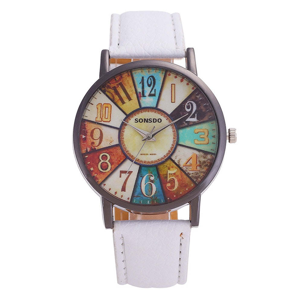 New Women Wrist Watch 2022 Women's Unisex Luxury Brand Retro Casual Faux Leather Analog Quartz Watch Clock Wristwatches Reloj Mujer