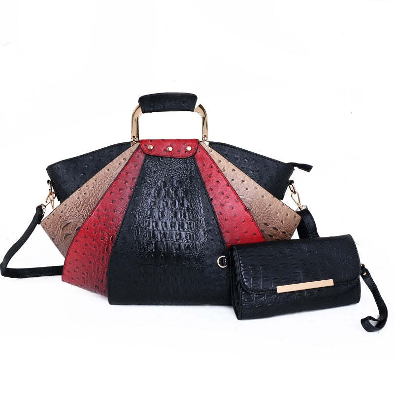2PCS Fashion Female Bag Luxury Designer Handbag High Quality Leather Ladies Shoulder Bag Woman Large Capacity Handbags for Wome