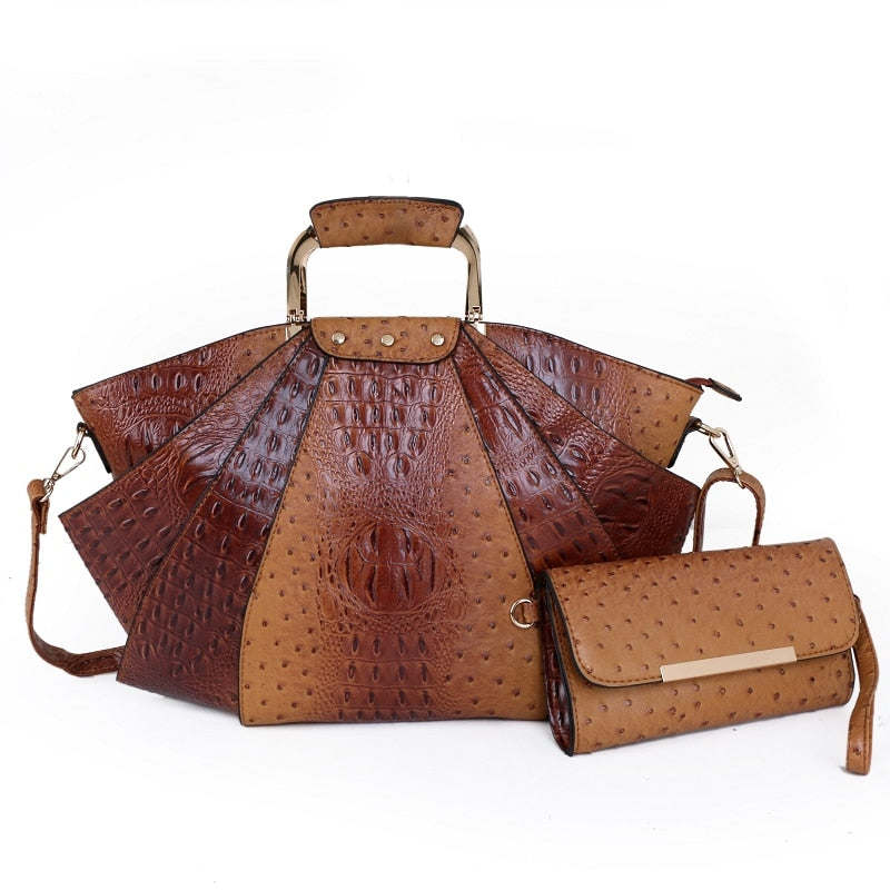 2PCS Fashion Female Bag Luxury Designer Handbag High Quality Leather Ladies Shoulder Bag Woman Large Capacity Handbags for Wome