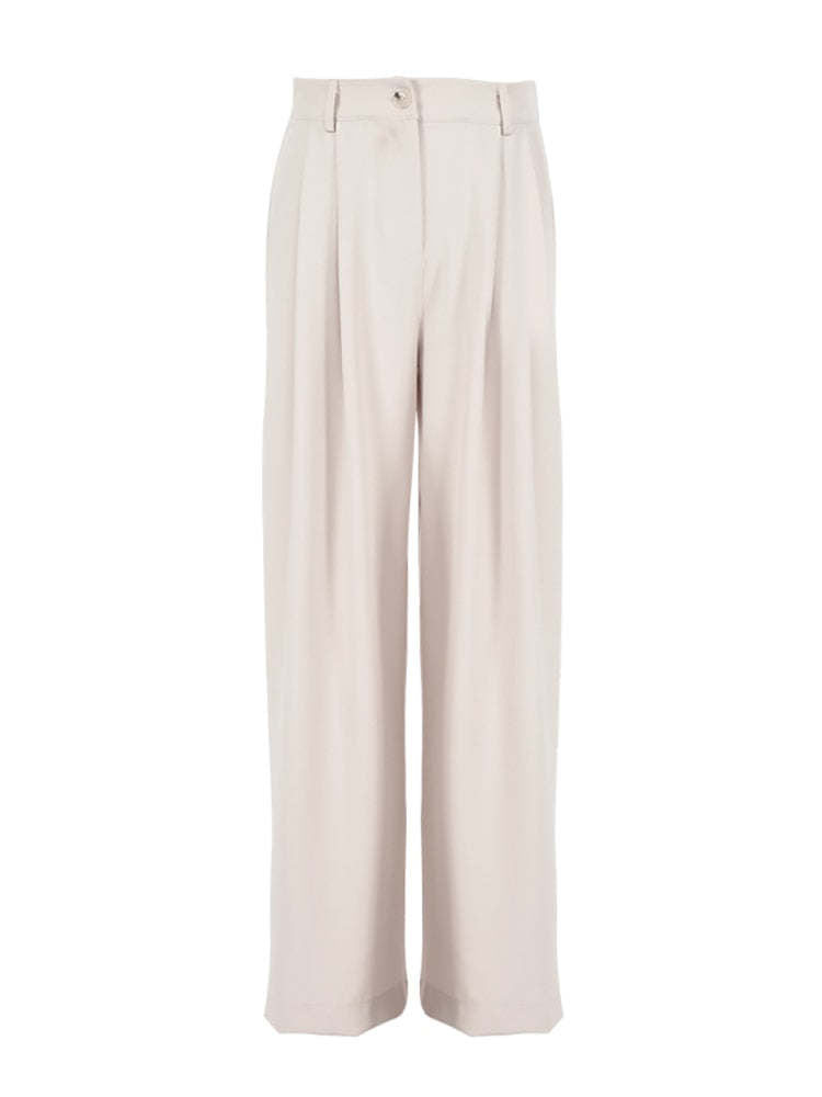 Mnealways18 Classic Wide Pants Floor-Length Pleated Loose Women Trousers Spring Wide Leg Pants Vintage Female Palazzo Pants 2022