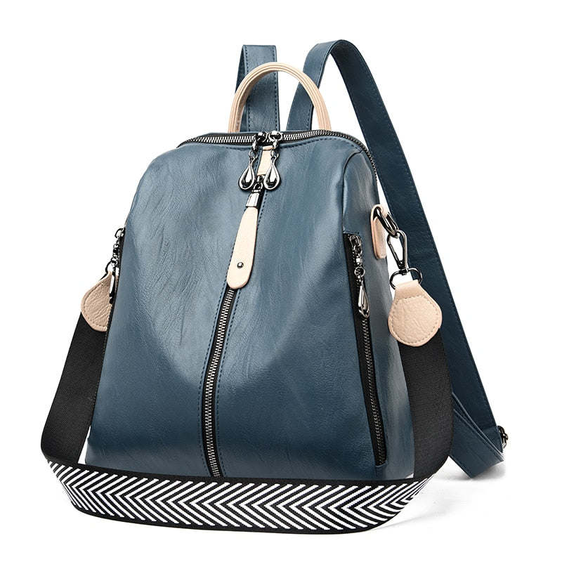 High Quality Backpack Women Soft Leather Backpack Female WhiteTravel Back Pack School Backpacks for Girls Sac A Dos Hot