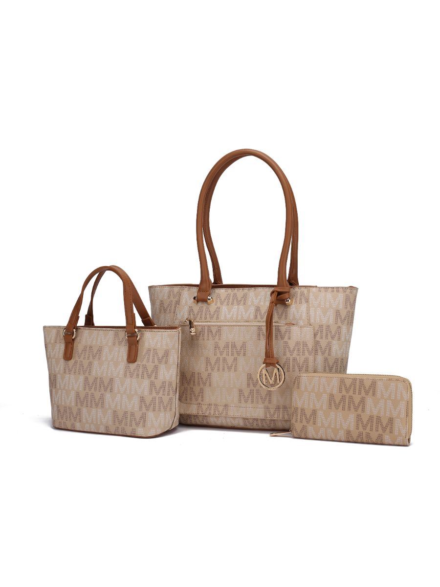 MKF Collection Lady II M Signature Tote & Wallet Set by Mia k