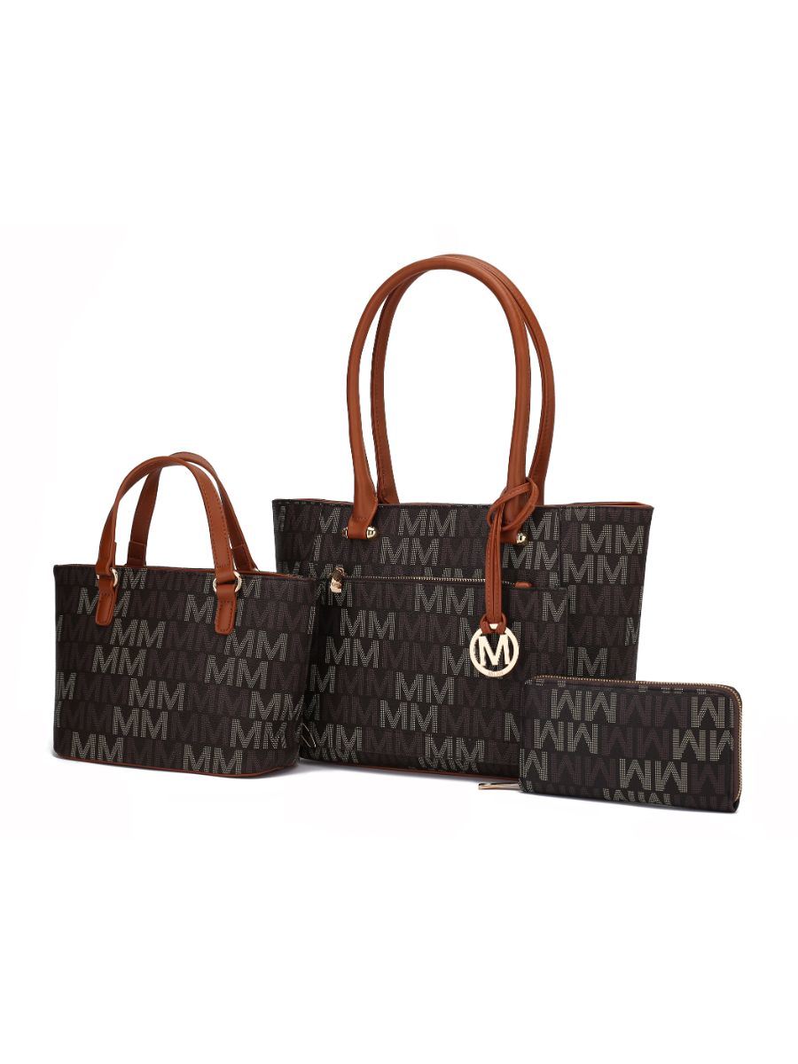 MKF Collection Lady II M Signature Tote & Wallet Set by Mia k