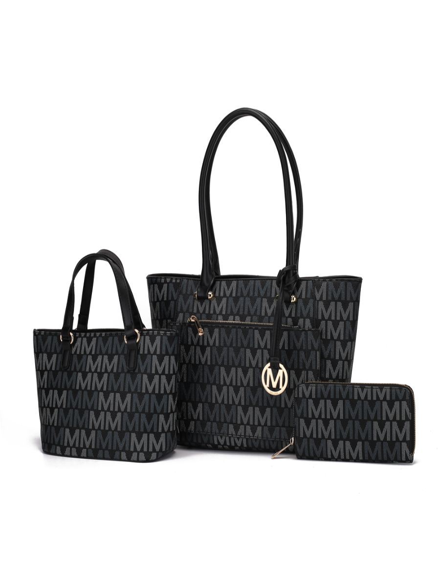 MKF Collection Lady II M Signature Tote & Wallet Set by Mia k