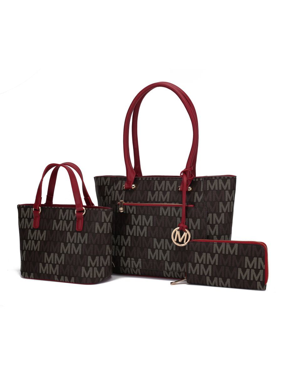 MKF Collection Lady II M Signature Tote & Wallet Set by Mia k