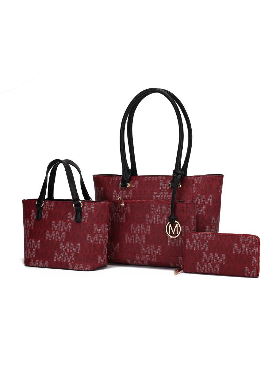 MKF Collection Lady II M Signature Tote & Wallet Set by Mia k