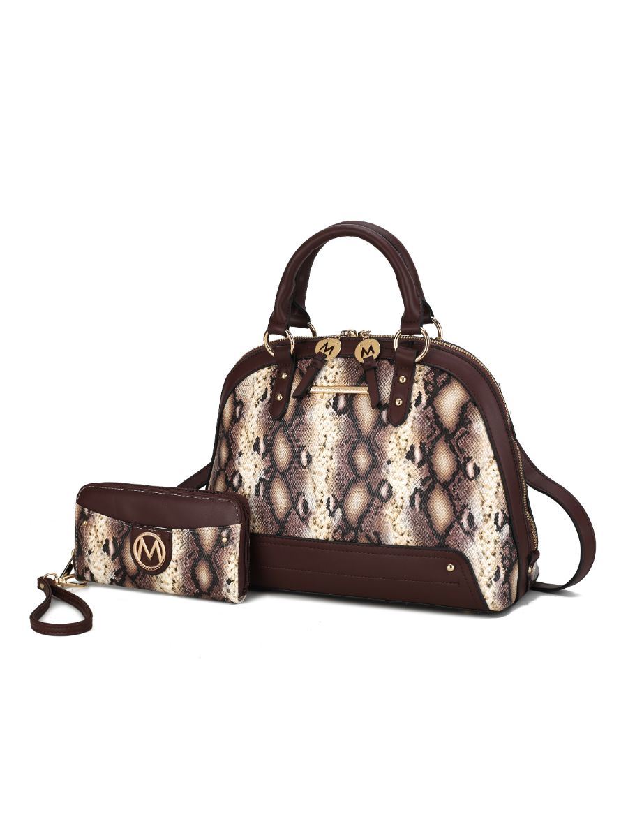 MKF Collection Frida Satchel Handbag and Wallet by Mia k