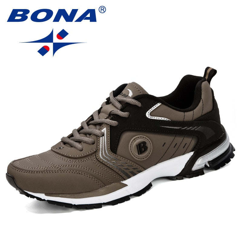 BONA Running Shoes Men Fashion Outdoor Light Breathable Sneakers Man Lace-Up Sports Walking Jogging Shoes Man Comfortable