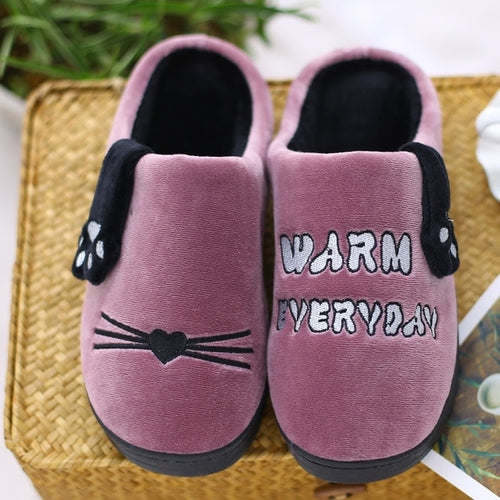 Women Slippers Winter New Couples Thick Bottom