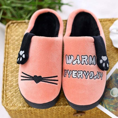 Women Slippers Winter New Couples Thick Bottom