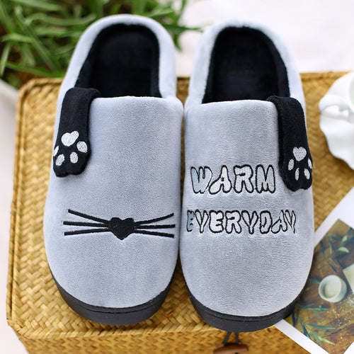 Women Slippers Winter New Couples Thick Bottom