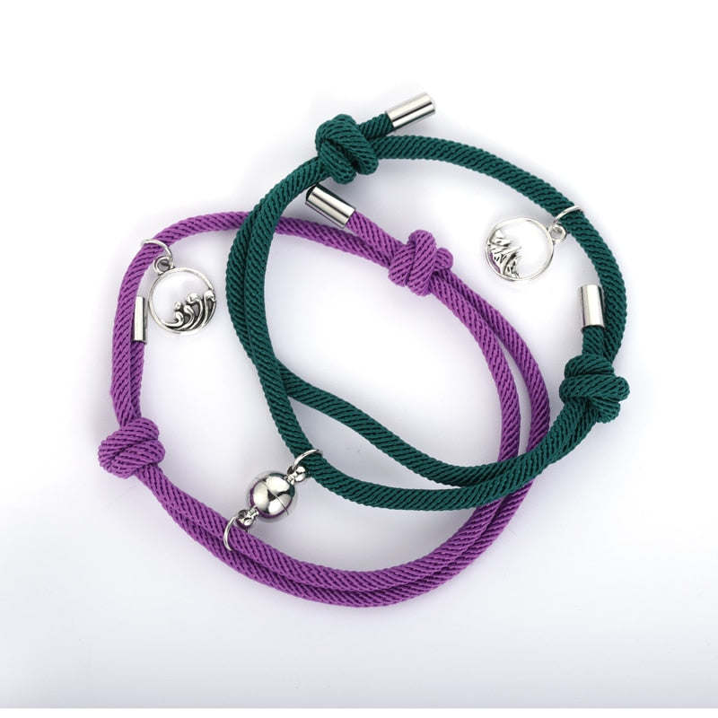 NIUYITID Couple Bracelet For Women Men Fashion Adjustable Magnetic Attract Each Other Long-Distance Love Jewelry Drop Ship