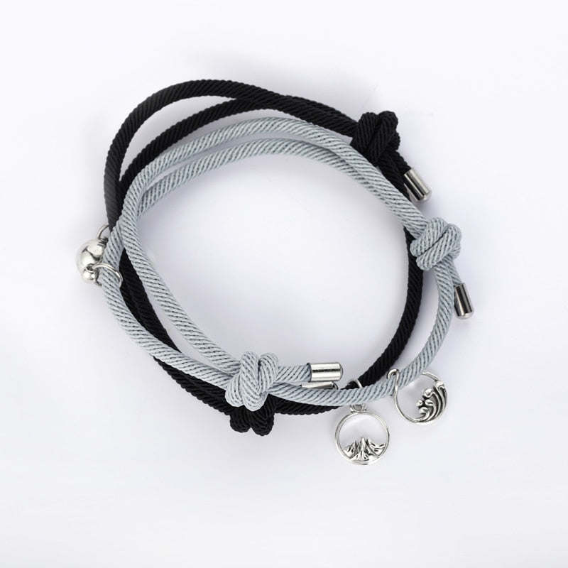 NIUYITID Couple Bracelet For Women Men Fashion Adjustable Magnetic Attract Each Other Long-Distance Love Jewelry Drop Ship