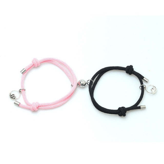 NIUYITID Couple Bracelet For Women Men Fashion Adjustable Magnetic Attract Each Other Long-Distance Love Jewelry Drop Ship