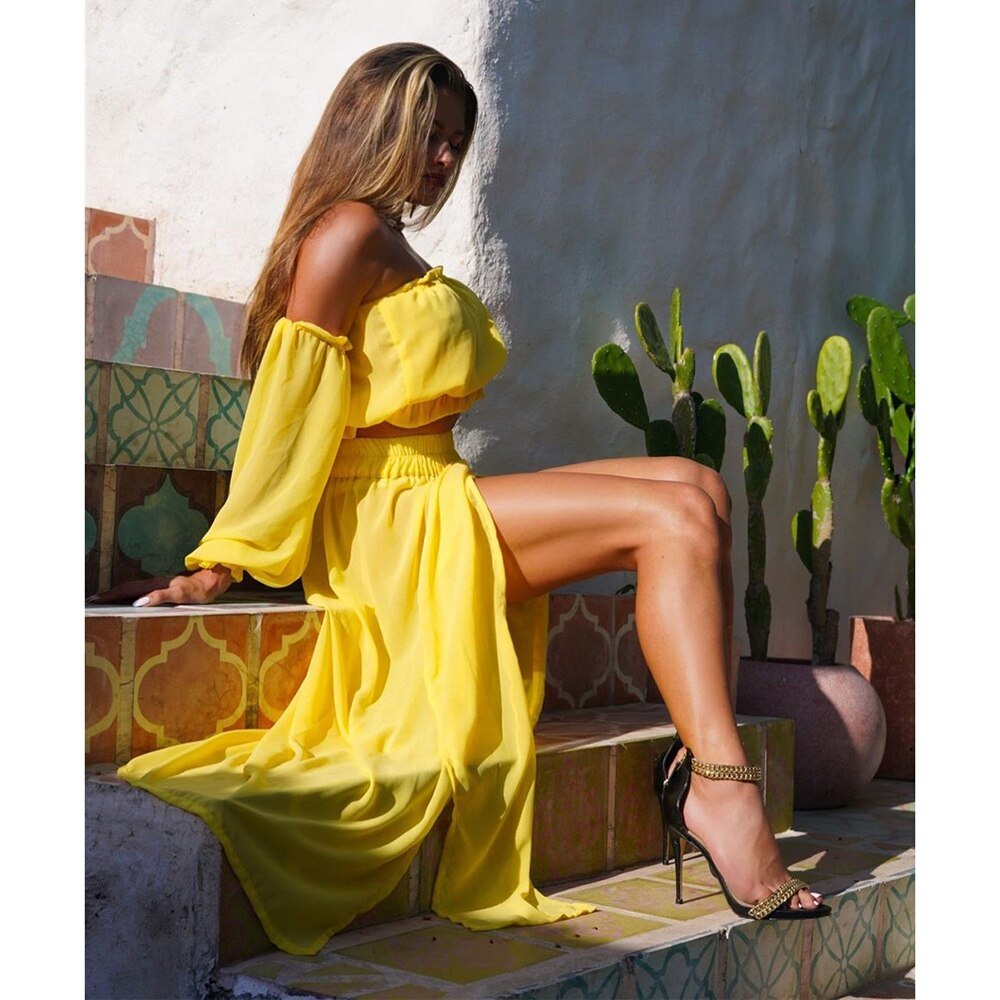 Women's Two Piece Bikini Cover-Up Beach Vacation Outfit 2023