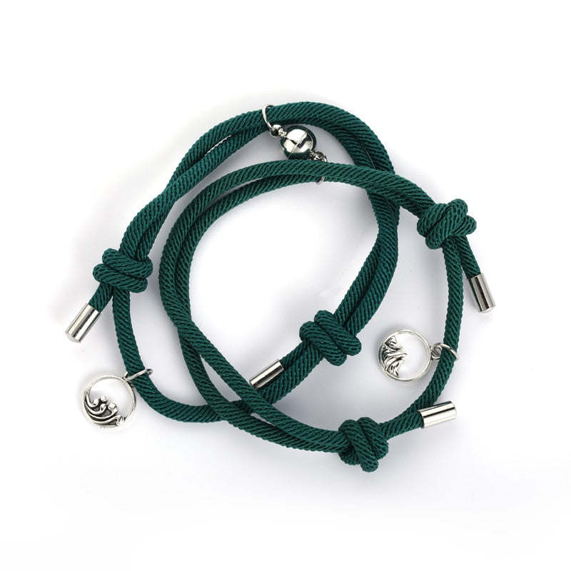 NIUYITID Couple Bracelet For Women Men Fashion Adjustable Magnetic Attract Each Other Long-Distance Love Jewelry Drop Ship