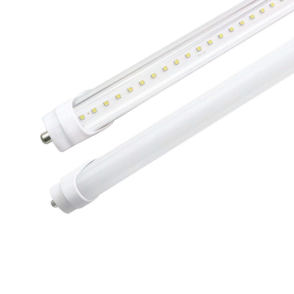 ZELL | LED T8 Tube | 60 Watt | 7800 Lumens | 6500K | 100V-277V | 8ft | Clear Lens | Double Ended Power | ETL Listed | Pack of 4