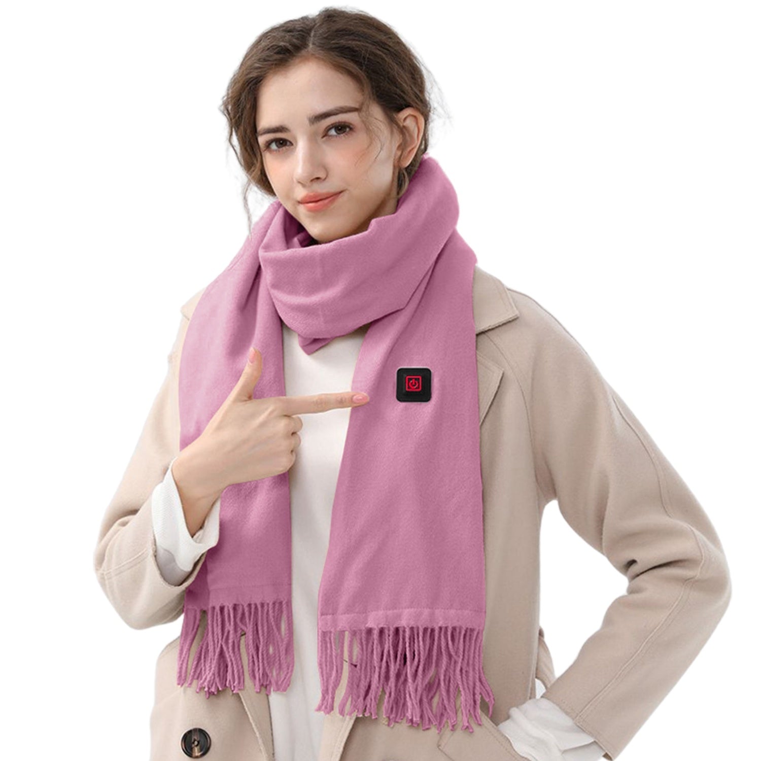 Electric Heated Winter Scarf USB Heating Neck Wrap Unisex Heated Neck Shawl Soft Warm Scarves 3 Heating Modes for Outdoor Cycling Skiing Skating