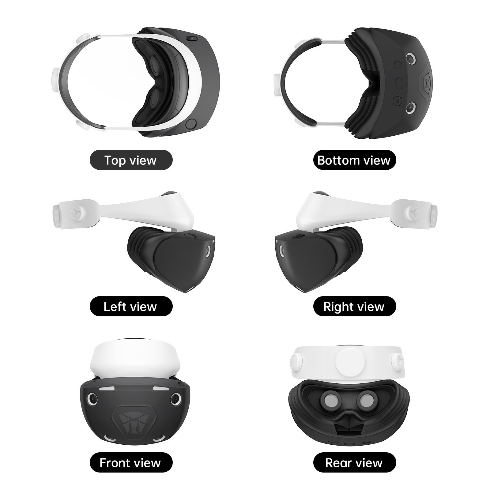 ps vr2 accessories Compatible for Playstation VR2 Face Cover with VR Shell Protective Cover,Face Cushion Cover, Controller Thumb Grips, Cable Bundling