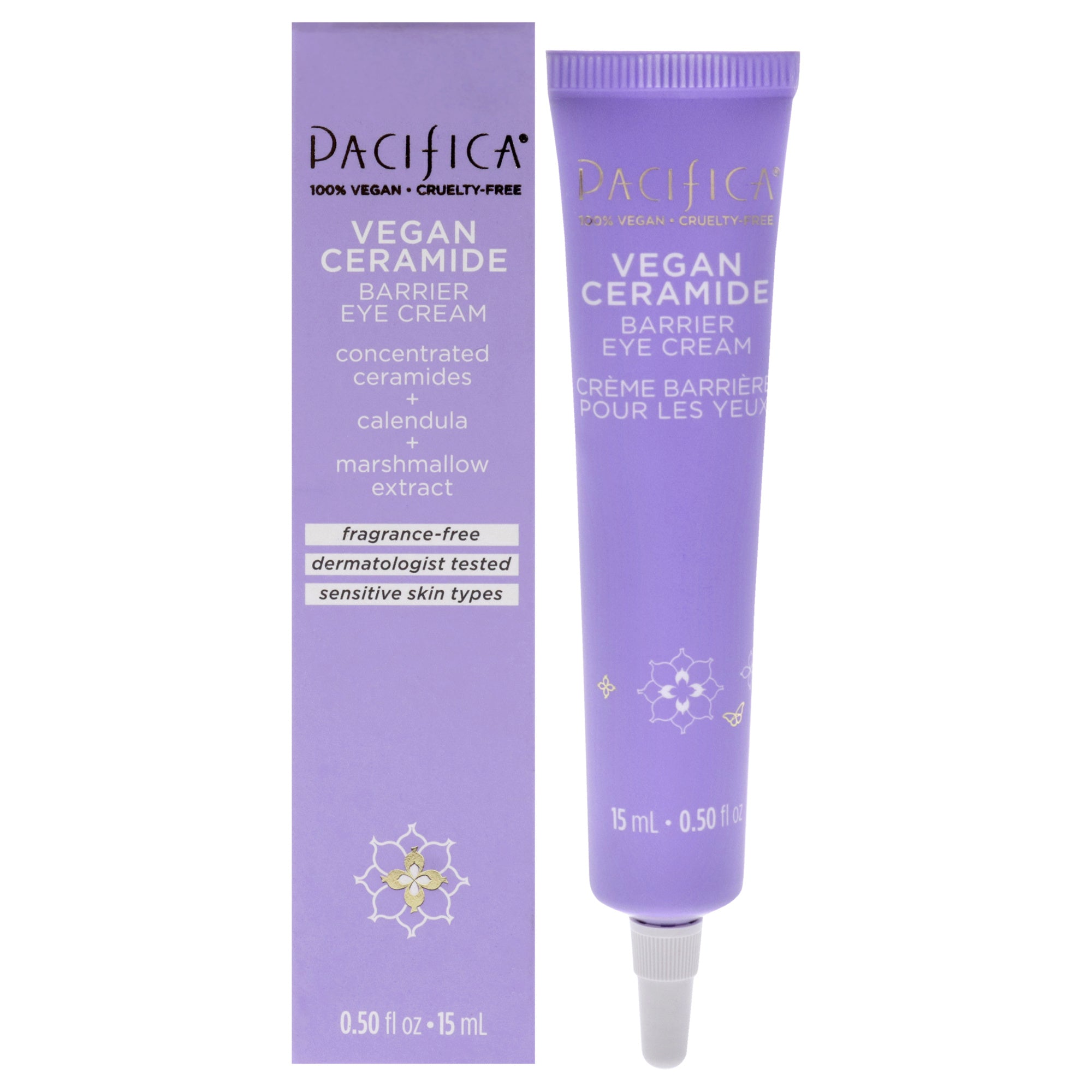 Vegan Ceramide Eye Cream by Pacifica for Women - 0.5 oz Cream