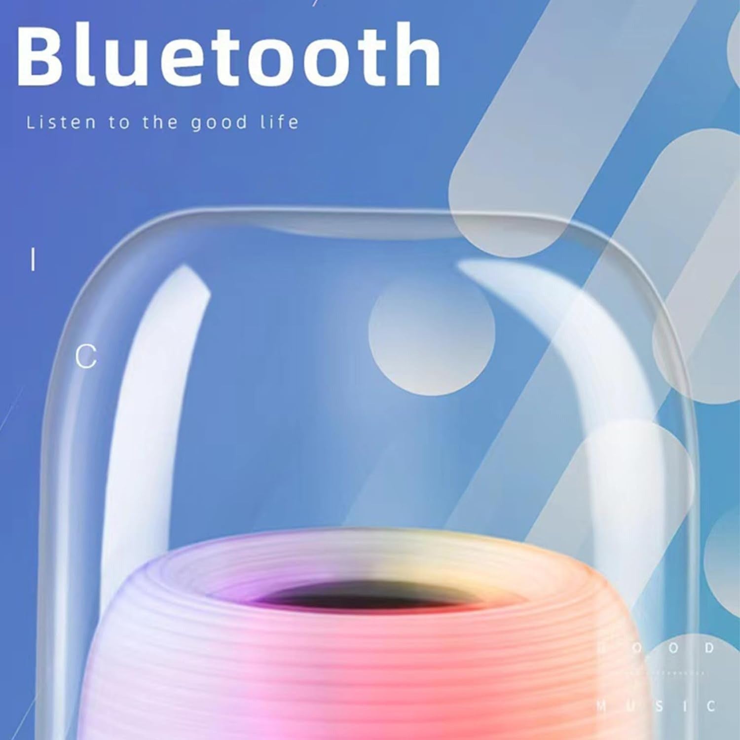 Colorful Bluetooth Speaker Desk Lamp, Full Screen Wireless Functionality, Home Subwoofer, Dimmable Bedside Lighting Accessory