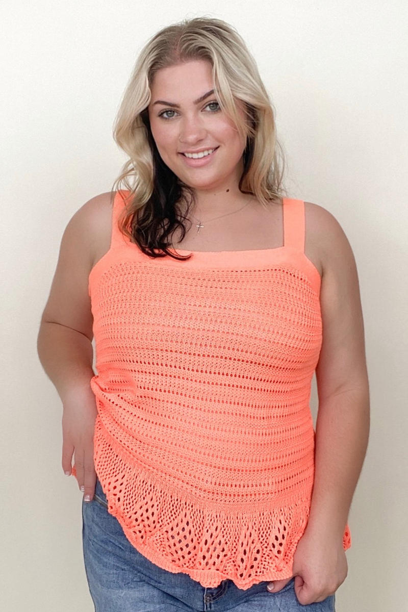 Knit Peplum Tank Top