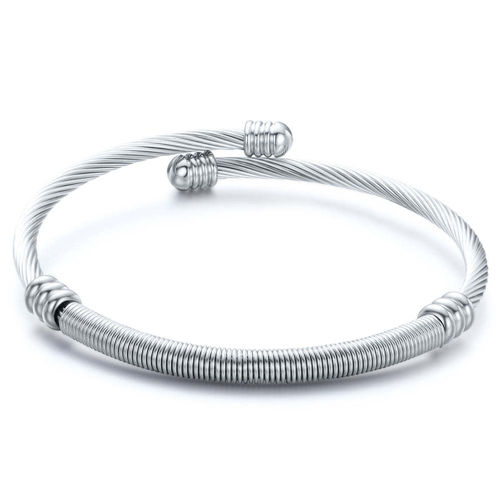 3 Colors lockable Braclets Bangles For Women Hot Selling Brand Jewelry 316L Stainless Steel Bracelet and Bangle Adjustable