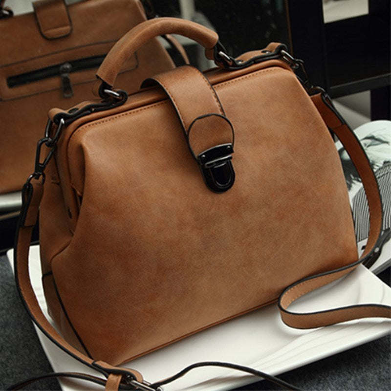 Women Doctor Bag 2024 Mobile Messenger Shoulder Clutch Large Capacity Ladies Scrub Leather Leather Handbag