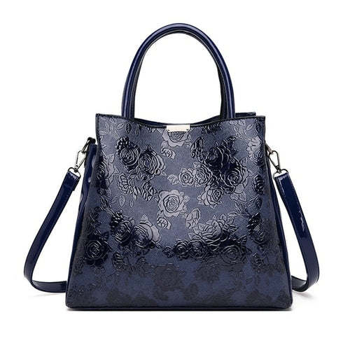 Brand Luxury Handbags Women Bags Designer Rose Print Tote Bag