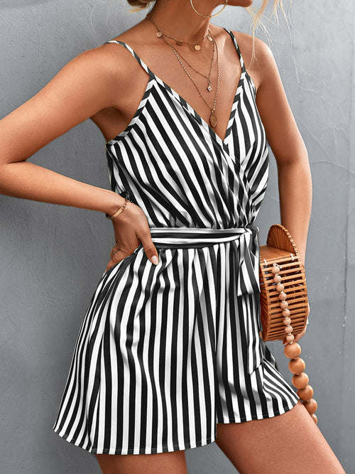 Sleeveless Summer Jumpsuit Women Casual Stripe