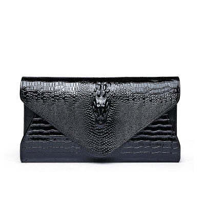 Crocodile pattern cow leather women clutch bag shoulder bag lady genuine leather fashion Messenger bag brand woman wallet purse