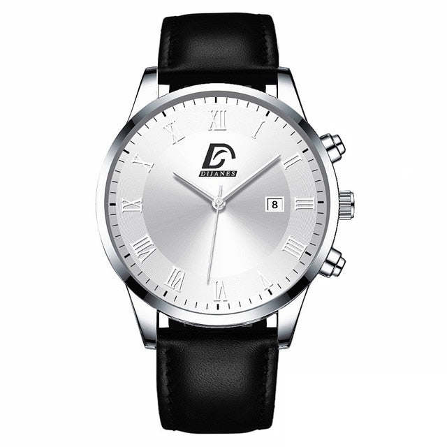 2023 Luxury Fashion Men's Minimalist Watches Luxury Stainless Steel Mesh Belt Quartz Watch Men Business Casual Clock reloj hombre