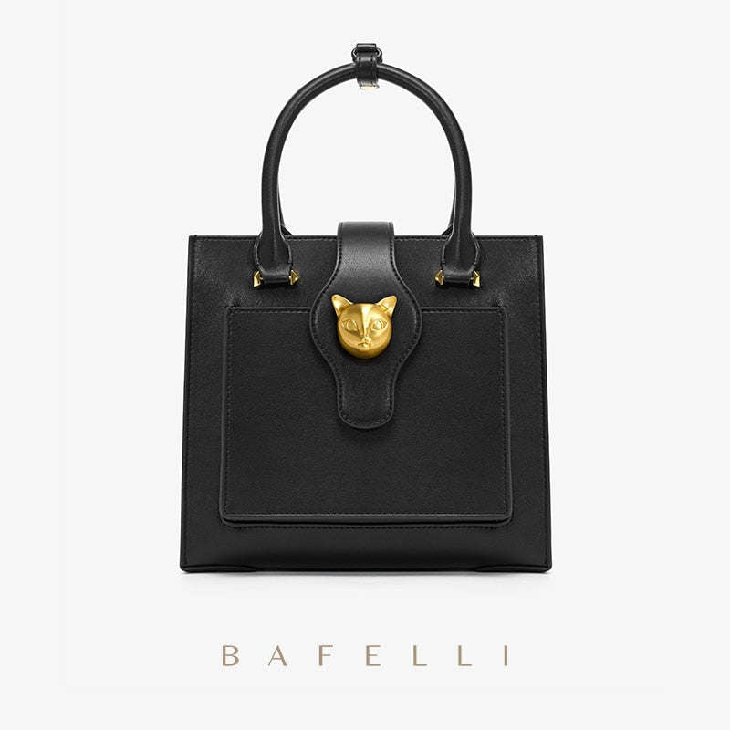 BAFELLI WOMEN NEW HANDBAG CAT LUXURY LEATHER FASHION BUSINESS SHOULDER STYLISH CASUAL CROSSBODY FEMALE PURSE OFFICE LADY