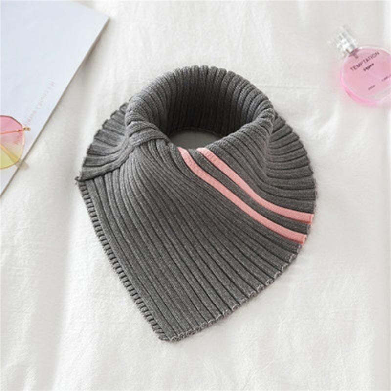 Autumn Winter Women Scarf Wild Warm Protect Cervical Spine Stretch Knitted Fake Collar Wool High Neck Pullover