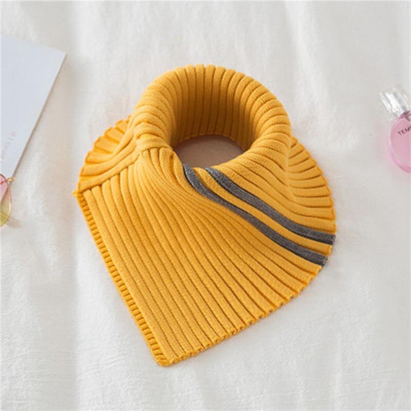 Autumn Winter Women Scarf Wild Warm Protect Cervical Spine Stretch Knitted Fake Collar Wool High Neck Pullover