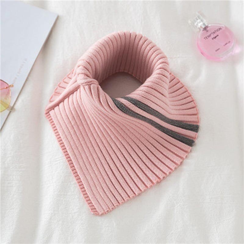 Autumn Winter Women Scarf Wild Warm Protect Cervical Spine Stretch Knitted Fake Collar Wool High Neck Pullover