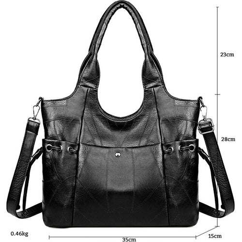 Gykaeo Luxury Handbags Women Bags Designer Vintage Tote Bag Ladies PU